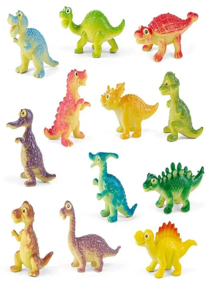 DIMAZO Small Kids Sea & Wild Animal Toys Sets for Fun, Educational, Spark Imagination and Learning (Multi Choice Sets) (Funny Dinosaur) 12pcs - Image 1